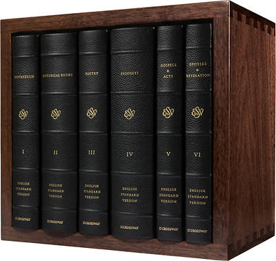Picture of ESV Reader's Bible, Six-Volume Set (Cowhide Over Board with Walnut Slipcase)