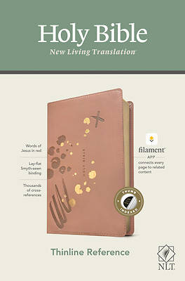 Picture of NLT Thinline Reference Bible, Filament Enabled Edition (Red Letter, Leatherlike, Pink, Indexed)