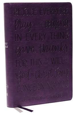 Picture of Kjv, Giant Print Center-Column Reference Bible, Verse Art Cover Collection, Leathersoft, Purple, Red Letter, Comfort Print