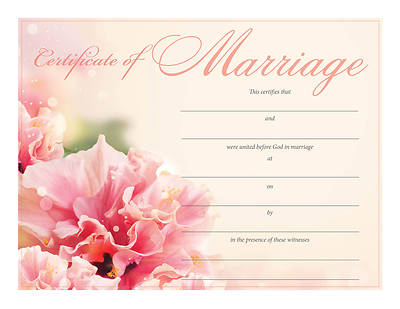 Picture of Certificate of Marriage  Floral Design - Download