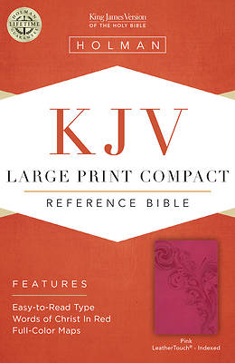 Picture of KJV Large Print Compact Reference Bible, Pink Leathertouch, Indexed