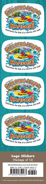Picture of Vacation Bible School (VBS) 2018 Rolling River Rampage Logo Stickers (Pkg of 24)