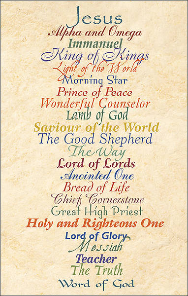 Picture of Names of Jesus Postcards - Pack of 25 Postcards - Pack of 25