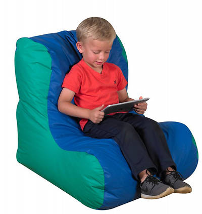 Picture of School Age High Back Lounger - Blue/Green