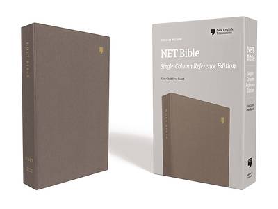 Picture of NET Bible, Single-Column Reference, Cloth Over Board, Gray, Comfort Print