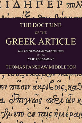 Picture of The Doctrine of the Greek Article