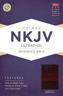 Picture of NKJV Ultrathin Reference Bible, Saddle Brown Leathertouch