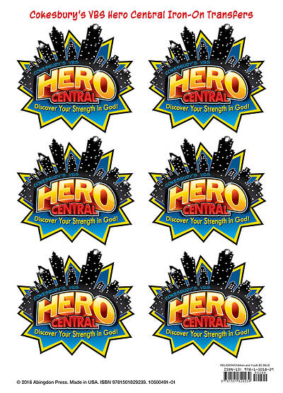 Picture of Vacation Bible School 2017 VBS Hero Central Iron-On Transfers (Pkg of 6)