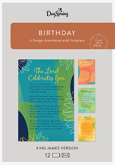 Picture of Birthday Geometric Cards, Box of 12 (KJV)