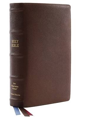 Picture of Nkjv, Single-Column Reference Bible, Premium Goatskin Leather, Brown, Premier Collection, Comfort Print