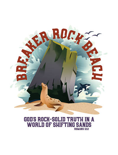 Picture of Vacation Bible School VBS 2024 Breaker Rock Beach PK10 Logo Iron-On