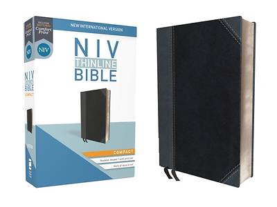 Picture of NIV, Thinline Bible, Compact, Imitation Leather, Black/Gray, Red Letter Edition