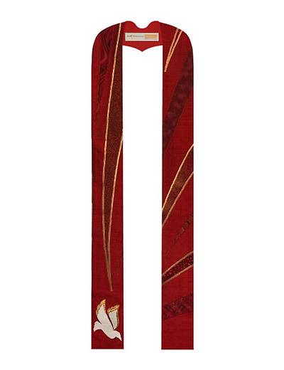 Picture of Beacon Stole Red Dupioni 52