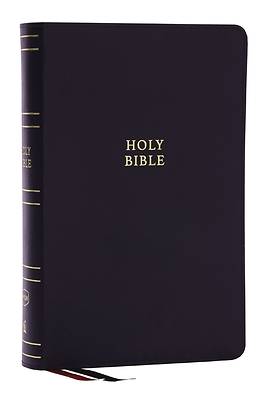 Picture of Nkjv, Single-Column Reference Bible, Verse-By-Verse, Bonded Leather, Black, Red Letter, Comfort Print
