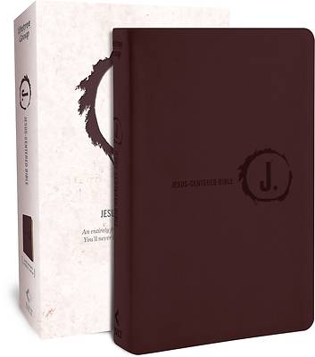 Picture of Jesus Centered Bible New Living Translation Brown Leatherette
