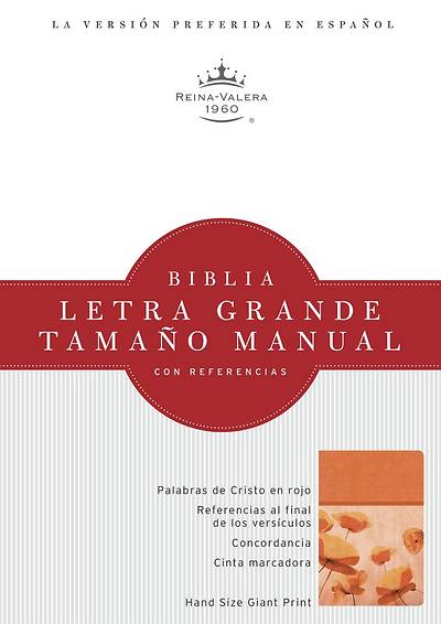 Picture of Rvr 1960 Biblia Letra Grande Tamano Manual, Damasco/Coral Simil Piel