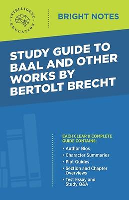 Picture of Study Guide to Baal and Other Works by Bertolt Brecht