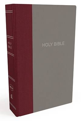 Picture of NKJV, Thinline Bible, Standard Print, Cloth Over Board, Burgundy/Gray, Red Letter Edition