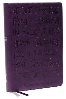 Picture of Kjv, Giant Print Center-Column Reference Bible, Verse Art Cover Collection, Leathersoft, Purple, Red Letter, Thumb Indexed, Comfort Print