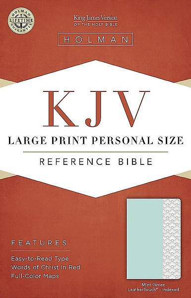 Picture of KJV Large Print Personal Size Reference Bible, Mint Green Leathertouch, Indexed