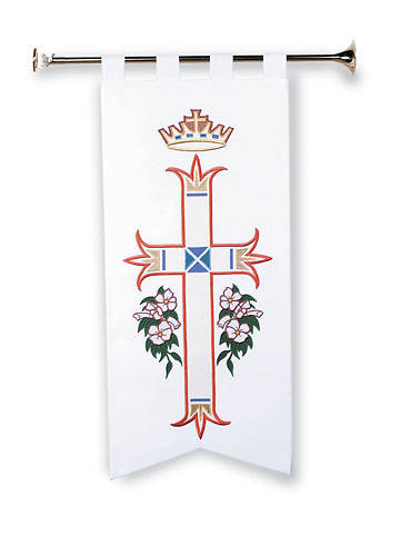 Picture of Crown Over Cross with Lilies Seasonal Banners