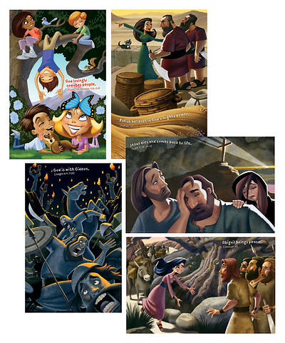 Picture of Vacation Bible School (VBS) 2017 Maker Fun Factory Bible Story Posters (set of 5)