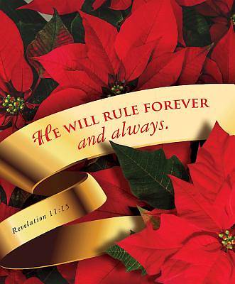 Picture of He Will Rule Forever Poinsettia Christmas Bulletin 2015, Large (Pkg of 50)