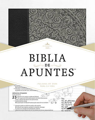 Picture of Rvr 1960 Biblia de Apuntes - Gris - Piel Genuina y Tela Impresa