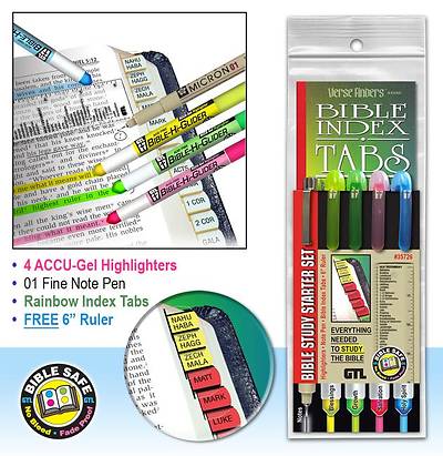 Picture of Bible Study Starter Set-Rainbow Tabs