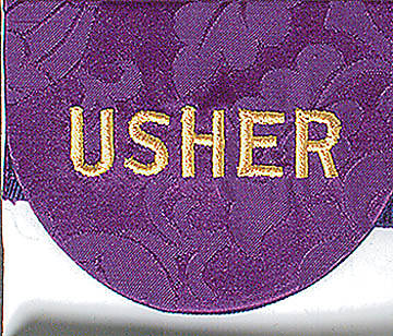 Picture of Purple Usher Pocket Badge - Package of 4