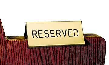 Picture of Reserved Pew Sign Gold