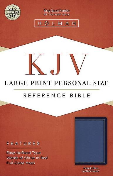 Picture of KJV Large Print Personal Size Reference Bible, Cobalt Blue Leathertouch