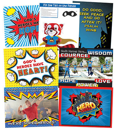 Picture of Vacation Bible School VBS Hero Central Decorating Poster Pak
