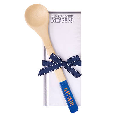 Picture of Blessed Beyond Measure Wooden Spoon and Notebook Set