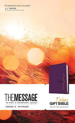 Picture of The Message Deluxe Gift Bible Amethyst Gem Imitation Leather