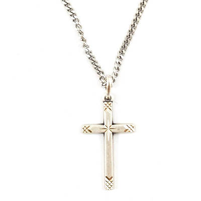 Picture of Gold Cross with 18" Chain and Velvet Box