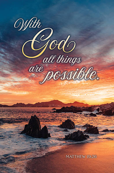 Picture of With God all Things are Possible Regular Size Bulletin