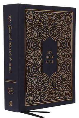 Picture of KJV, Journal the Word Bible, Cloth Over Board, Blue, Red Letter Edition, Comfort Print