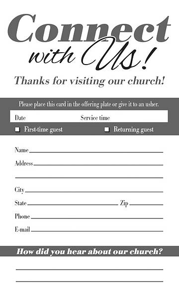 Picture of Thanks for Visiting Our Church Pew Card