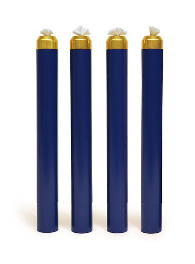 Picture of Liquid Wax Advent Candles for 1-1/2" Sockets - 4 Blue