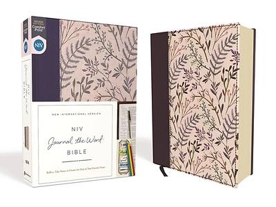 Picture of NIV, Journal the Word Bible, Cloth Over Board, Pink Floral, Red Letter Edition, Comfort Print