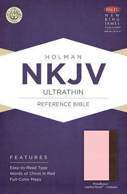 Picture of NKJV Ultrathin Reference Bible, Pink/Brown Leathertouch Indexed