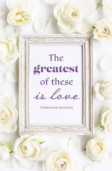 Picture of The Greatest of These is Love Wedding Bulletin Regular
