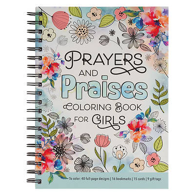 Picture of Coloring Book Spiral Prayers & Praises for Girls