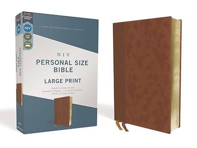 Picture of Niv, Personal Size Bible, Large Print, Leathersoft, Brown, Red Letter Edition, Comfort Print