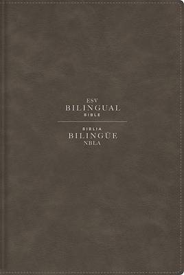 Picture of Esv/Nbla, Bilingual Bible, Leathersoft, Grey/ Esv/Nbla, Biblia Bilingüe, Leathersoft, Gris