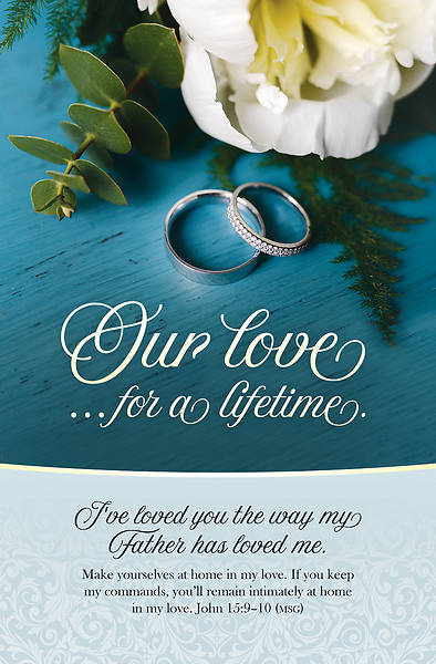 Picture of Love For A Lifetime Wedding Regular Size Bulletin