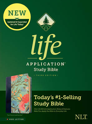 Picture of NLT Life Application Study Bible, Third Edition (Red Letter, Leatherlike, Teal Floral)