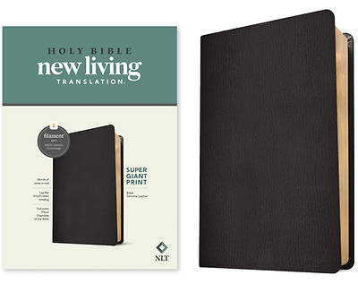 Picture of NLT Super Giant Print Bible, Filament-Enabled Edition (Red Letter, Genuine Leather, Black)