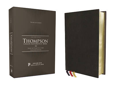 Picture of Kjv, Thompson Chain-Reference Bible, Premium Goatskin Leather, Black, Premier Collection, Art Gilded Edges, Black Letter, Comfort Print